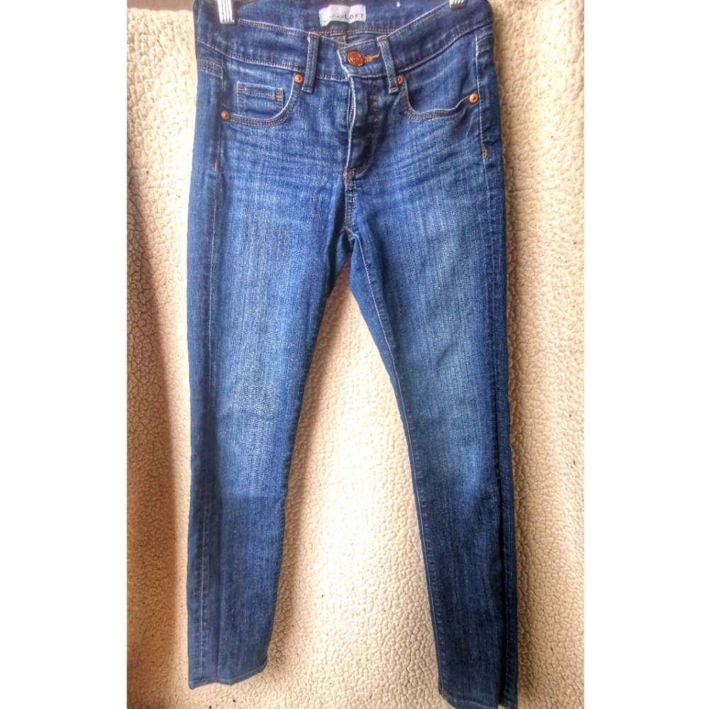 Mid-rise Medium Wash LOFT Skinny Jeans